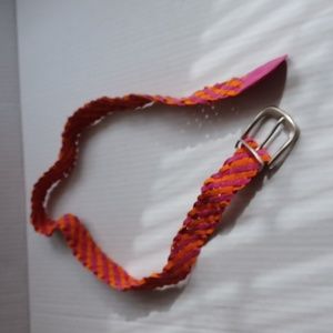 $4 Add-on New Pink & Orange Suede-Like Braided Belt - Size 10 (Girl)